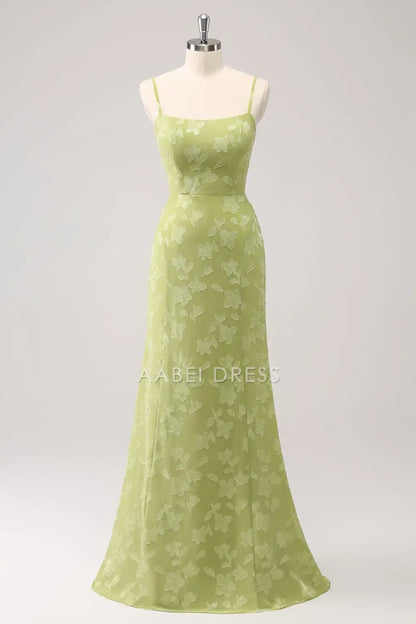 AABEI DRESS Formal Wear Dresses Mermaid Spaghetti Strap Low-Cut Butterfly Print Backless Exquisite Fashion Long Dress Hot Sale Prom Dress