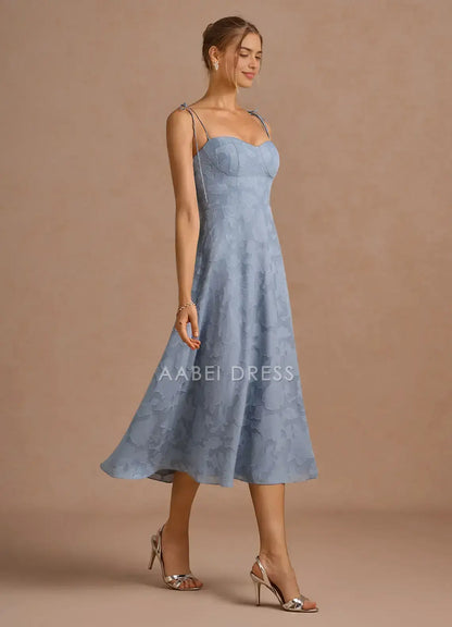 AABEI DRESS Formal Wear Dresses Printing A Line Sweetheart Neckline Lace-Up Spaghetti Strap Side Fork Beautiful Elegant Party Dress Hot Sale Prom Dress