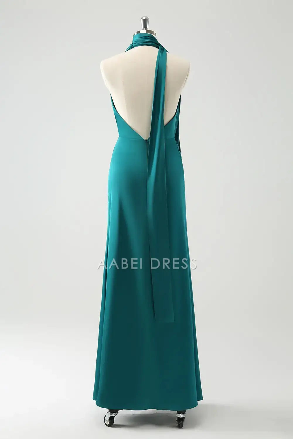 AABEI DRESS Formal Wear Dresses Sheath Halter Deep V-Neck Backless With Slit Backless Fashion Long Dress Hot Sale Prom Dress