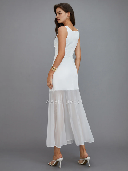 AABEI DRESS Formal Wear Dresses Sheath Square Neck Sleeveless Elegant Simple Hot Sale Prom Dress