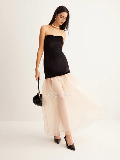 AABEI DRESS Formal Wear Dresses Sheath Strapless Split Joint Elegant Dress Hot Sale Prom Dress