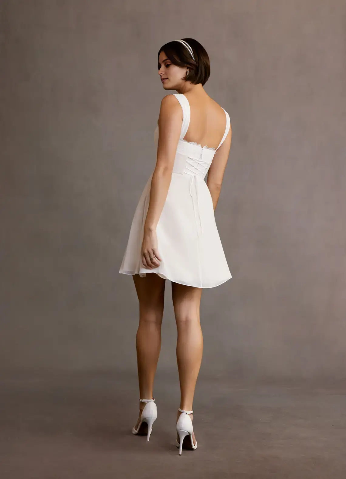 AABEI DRESS Formal Wear Dresses Short Prom Dress A-Line Sweetheart Lace Neckline Wide Shoulder Strap Sleeveless Cute Charming Hot Sale Homecoming Dress