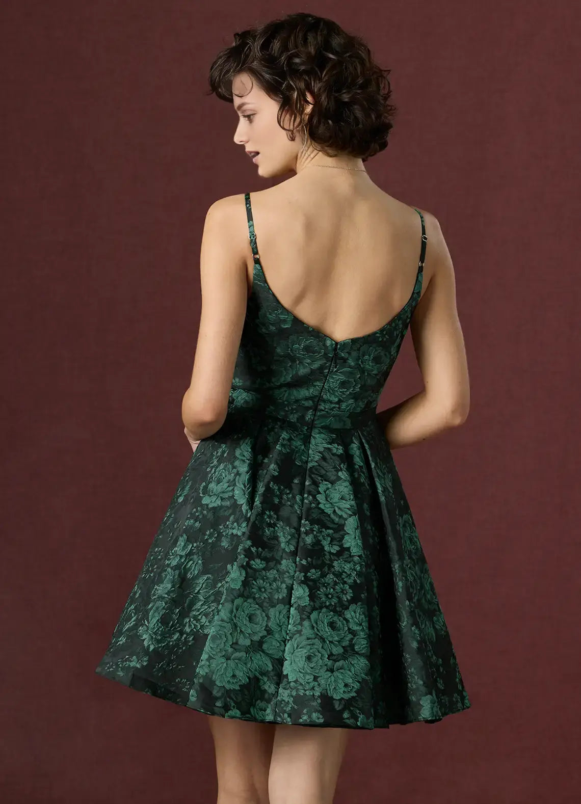 AABEI DRESS Formal Wear Dresses Short Prom Dress A-Line Sweetheart Neckline Spaghetti Strap Retro Printing Exquisite Hot Sale Homecoming Dress