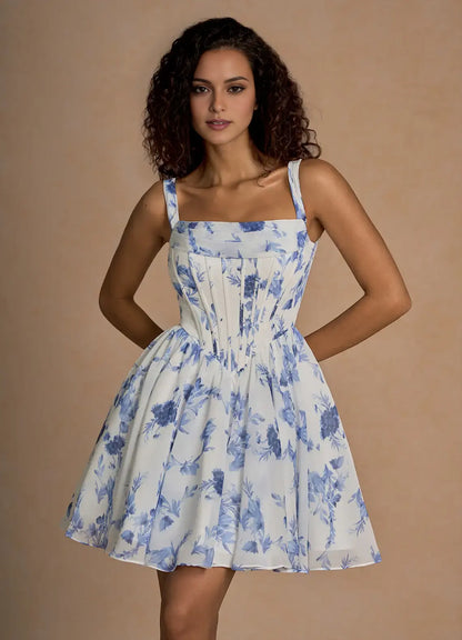 AABEI DRESS Formal Wear Dresses Short Prom Dress A Line Straight Collar Pleated Backless Printing Exquisite Hot Sale Homecoming Dress