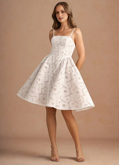 AABEI DRESS Formal Wear Dresses Short Prom Dress Lace A Line Straight Neckline Spaghetti Strap Elegant Hot Sale Homecoming Dress