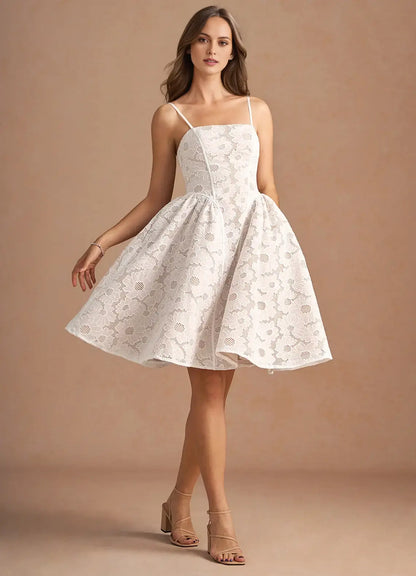 AABEI DRESS Formal Wear Dresses Short Prom Dress Lace A Line Straight Neckline Spaghetti Strap Elegant Hot Sale Homecoming Dress