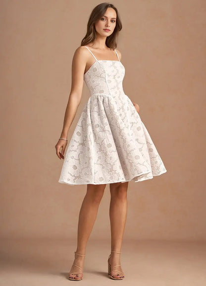 AABEI DRESS Formal Wear Dresses Short Prom Dress Lace A Line Straight Neckline Spaghetti Strap Elegant Hot Sale Homecoming Dress