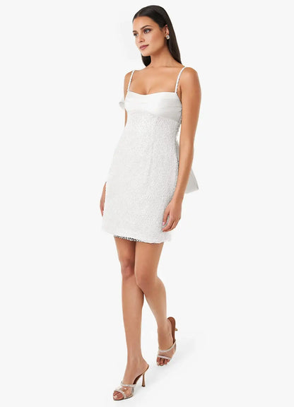 AABEI DRESS Formal Wear Dresses Short Prom Dress Sequin Sheath Draped Sweetheart Neckline Spaghetti Strap Back Bow Cute Sparkle Hot Sale Homecoming Dress