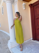 AABEI DRESS Formal Wear Dresses Straight Cross Halter Sleeveless Split Fashion Simple Long Dress Hot Sale Prom Dress