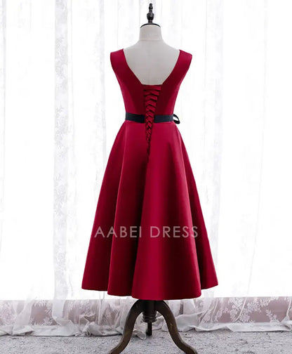 AABEI DRESS Formal Women's Dresses A Line V Neck Sleeveless Elegant Simple Prom Dress