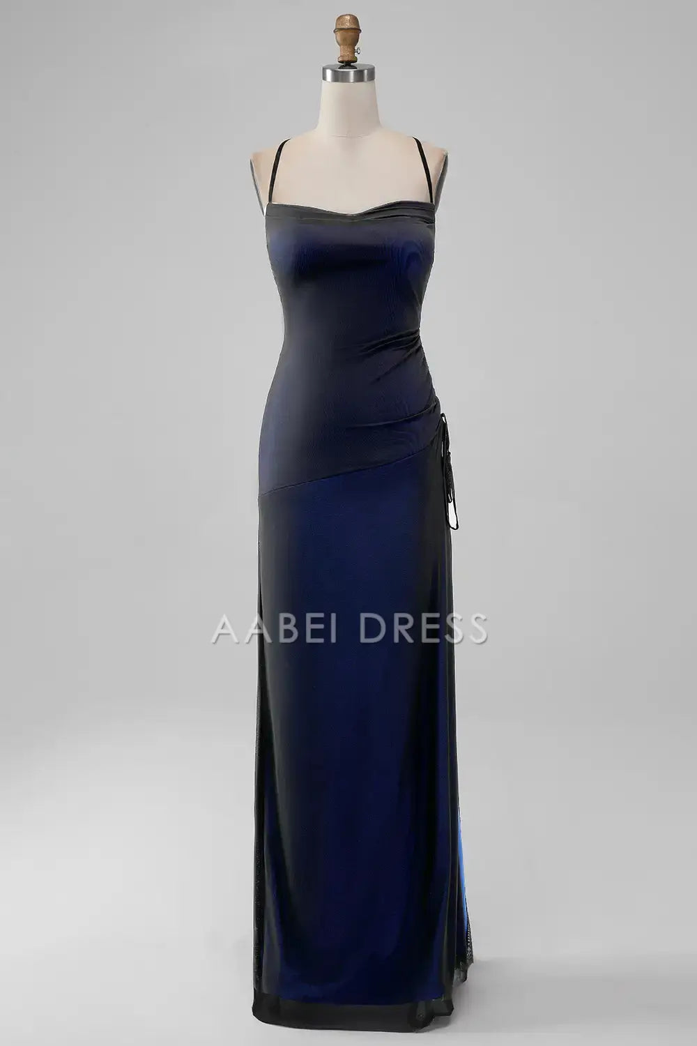 AABEI DRESS Formal Women's Dresses Charming Sheath Spaghetti Straps Backless Side Fork Floor Length Sexy Prom Dress
