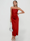 AABEI DRESS Formal Women's Dresses Evening Sexy Strapless Tube Bodycon Side Slit Cocktail Charming Prom Dress