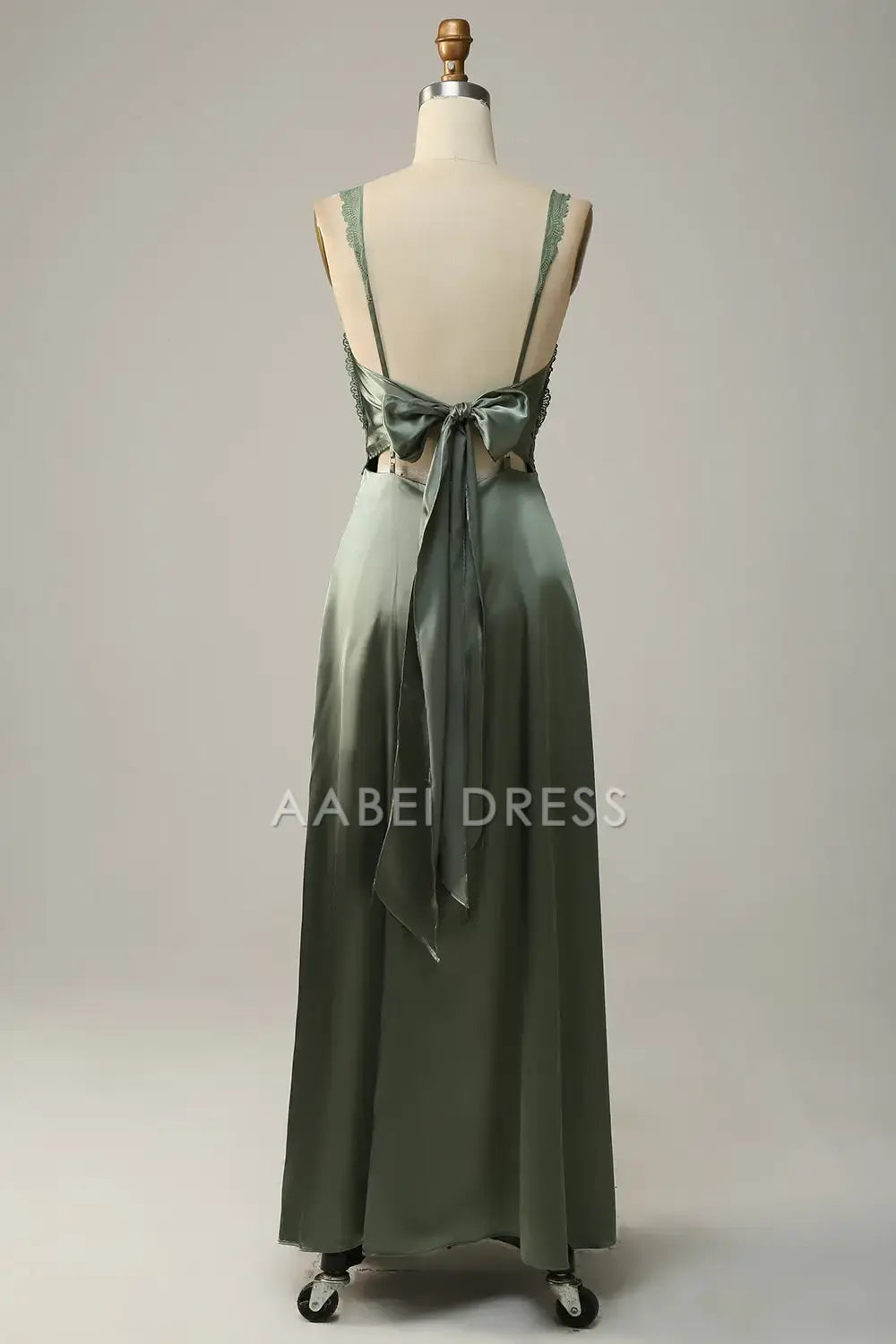 AABEI DRESS Formal Women's Dresses Exquisite A Line V Neck Backless Lace up Bow Long Prom Dress