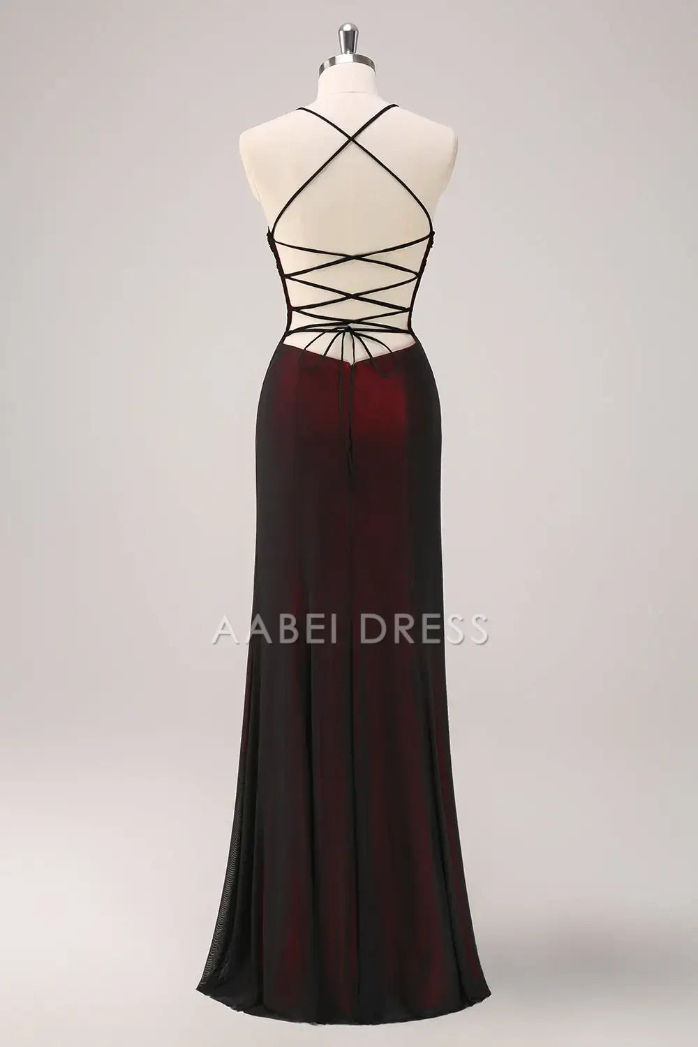 AABEI DRESS Formal Women's Dresses Mermaid Spaghetti Straps Backless Beading Charming Long Prom Dress