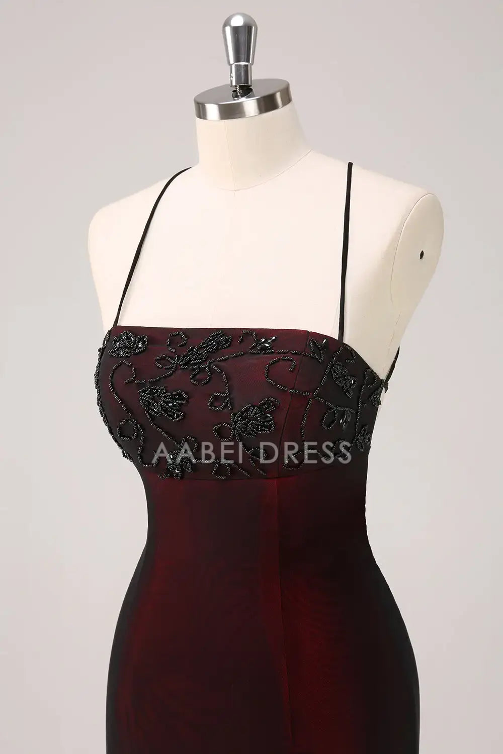 AABEI DRESS Formal Women's Dresses Mermaid Spaghetti Straps Backless Beading Charming Long Prom Dress