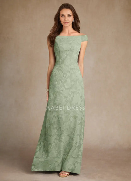 AABEI DRESS Wedding Guests Dresses A-Line Boat Neck Cold Shoulder Sleeve Lace Floral Exquisite Mother of the Bride Dress