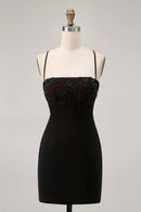 AABEI DRESS For Women Short Prom Dress Sheath Spaghetti Straps Beading Backless Charming Dress Affordable Hot Sale Homecoming Dress