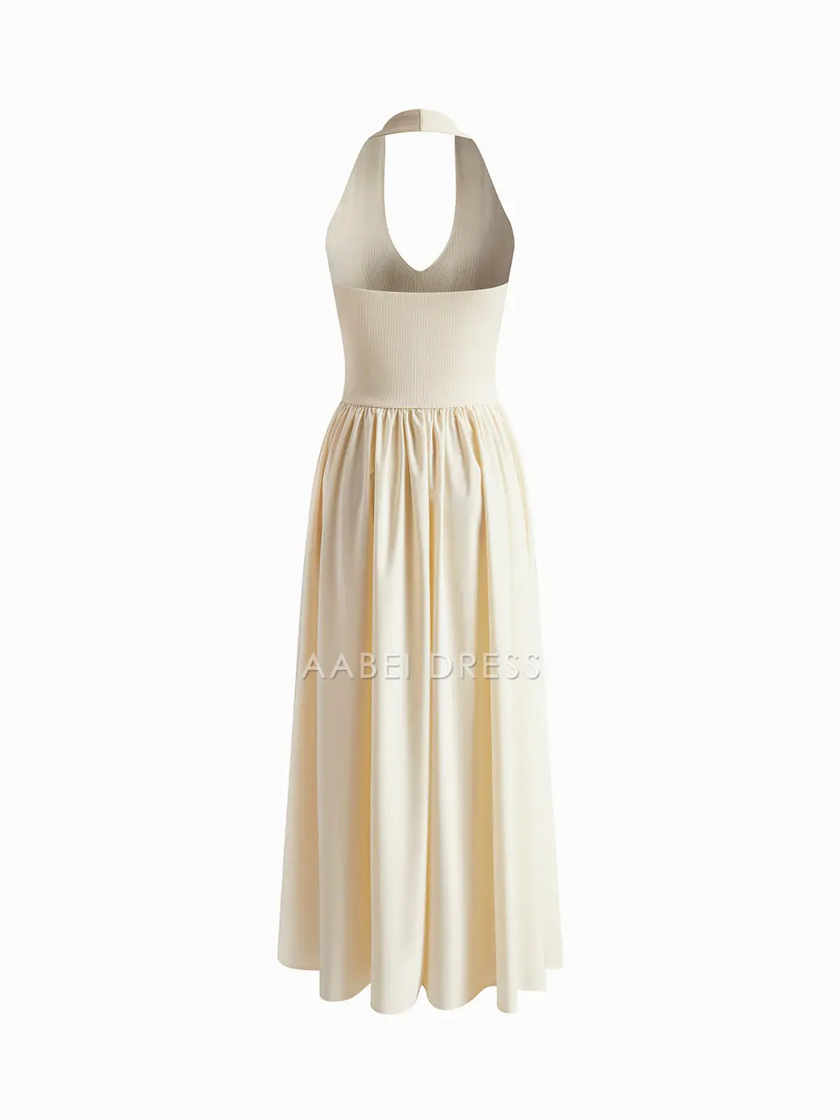 AABEI DRESS Formal Wear Dresses A Line Halter Backless Pleated Elegant Dress Hot Sale Prom Dress