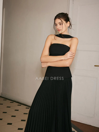 AABEI DRESS Formal Wear Dresses A Line Strapless Pleated Panel Exquisite Dress Hot Sale Prom Dress