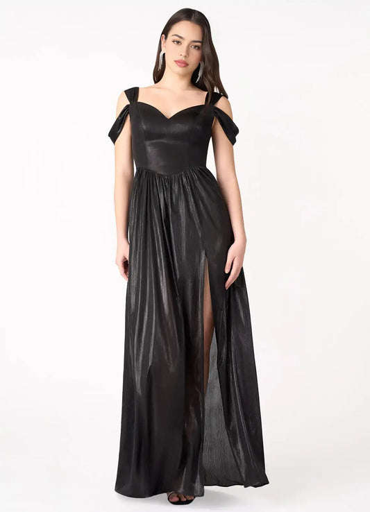 AABEI DRESS Formal Wear Dresses A Line Sweetheart Neckline Off Shoulder Wide Shoulder Straps Pleated Side Fork Fashion Party Dress Hot Sale Prom Dress