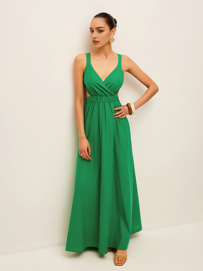 AABEI DRESS Formal Wear Dresses A Line V Neck Sleeveless Back Tie Backless Fashion Dress Hot Sale Prom Dress