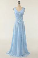 AABEI DRESS Formal Wear Dresses A Line V Neck Sleeveless Pleated Lace Applique Backless Exquisite Hot Sale Prom Dress