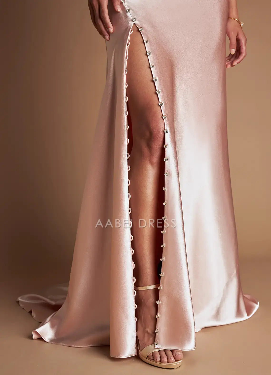 AABEI DRESS Formal Wear Dresses Charming Mermaid Pleated Neckline Off Shoulder Backless Leg Slit With Crystal Buttons Embellished Unique Fashion Party Dress Hot Sale Prom Dress