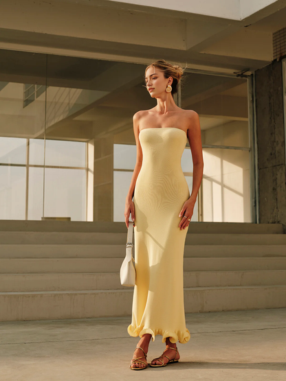 AABEI DRESS Formal Wear Dresses Charming Mermaid Strapless Backless Ruched Hemline Exquisite Hot Sale Prom Dress