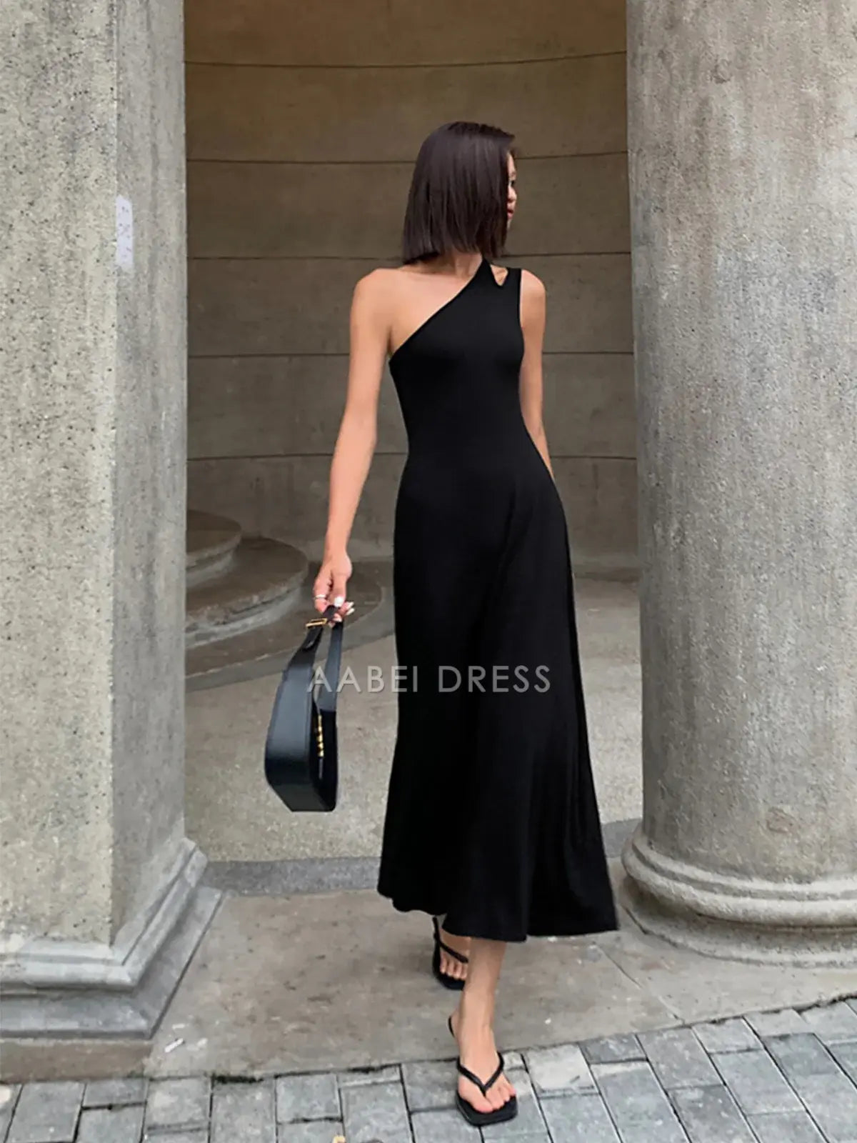 AABEI DRESS Formal Wear Dresses Elegant Sheath Cutout One-Shoulder Backless Simple Long Dress Hot Sale Prom Dress