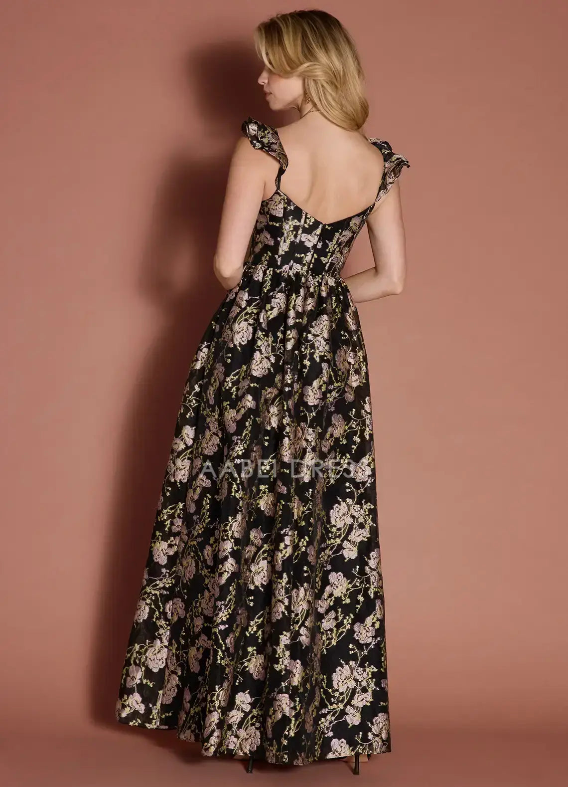 AABEI DRESS Formal Wear Dresses Jacquard A Line Sweetheart Neckline Ruched Shoulder Strap Leg Slit Exquisite Retro Party Dress Hot Sale Prom Dress