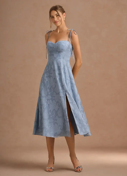 AABEI DRESS Formal Wear Dresses Printing A Line Sweetheart Neckline Lace-Up Spaghetti Strap Side Fork Beautiful Elegant Party Dress Hot Sale Prom Dress