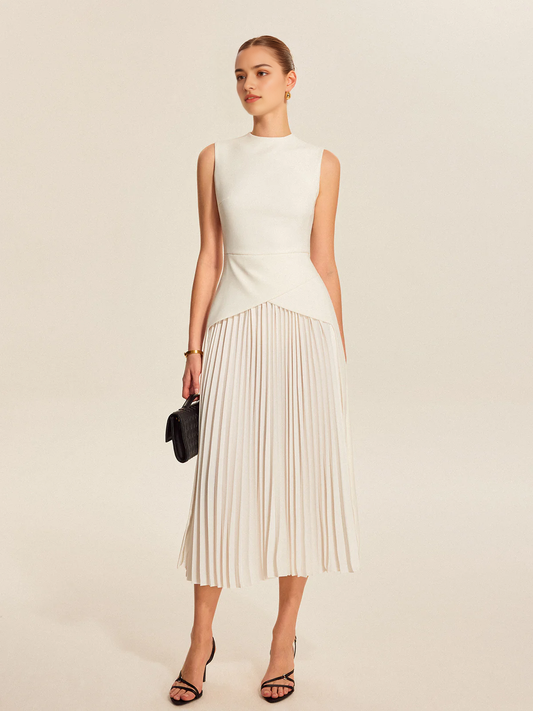 AABEI DRESS Formal Wear Dresses Sheath/Column Crew Neck Sleeveless Pleated Fashion Hot Sale Prom Dress