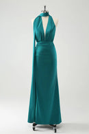 AABEI DRESS Formal Wear Dresses Sheath Halter Deep V-Neck Backless With Slit Backless Fashion Long Dress Hot Sale Prom Dress