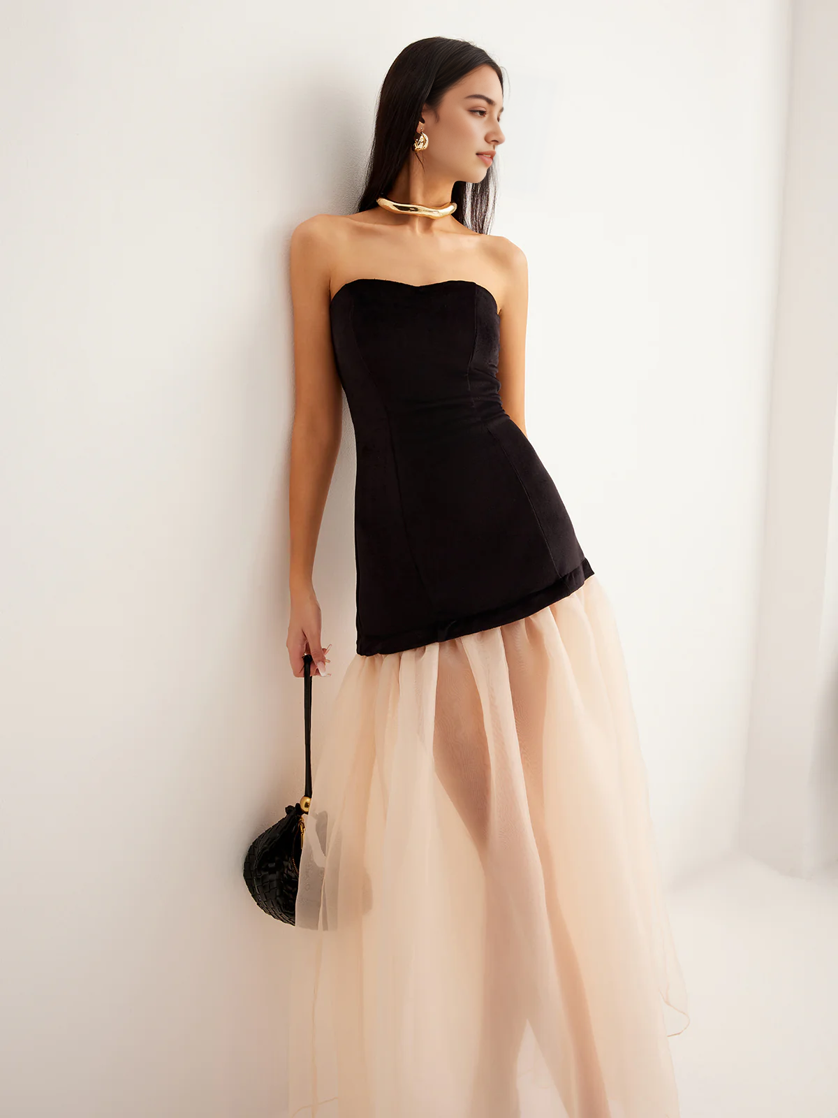 AABEI DRESS Formal Wear Dresses Sheath Strapless Split Joint Elegant Dress Hot Sale Prom Dress