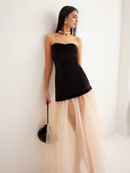 AABEI DRESS Formal Wear Dresses Sheath Strapless Split Joint Elegant Dress Hot Sale Prom Dress