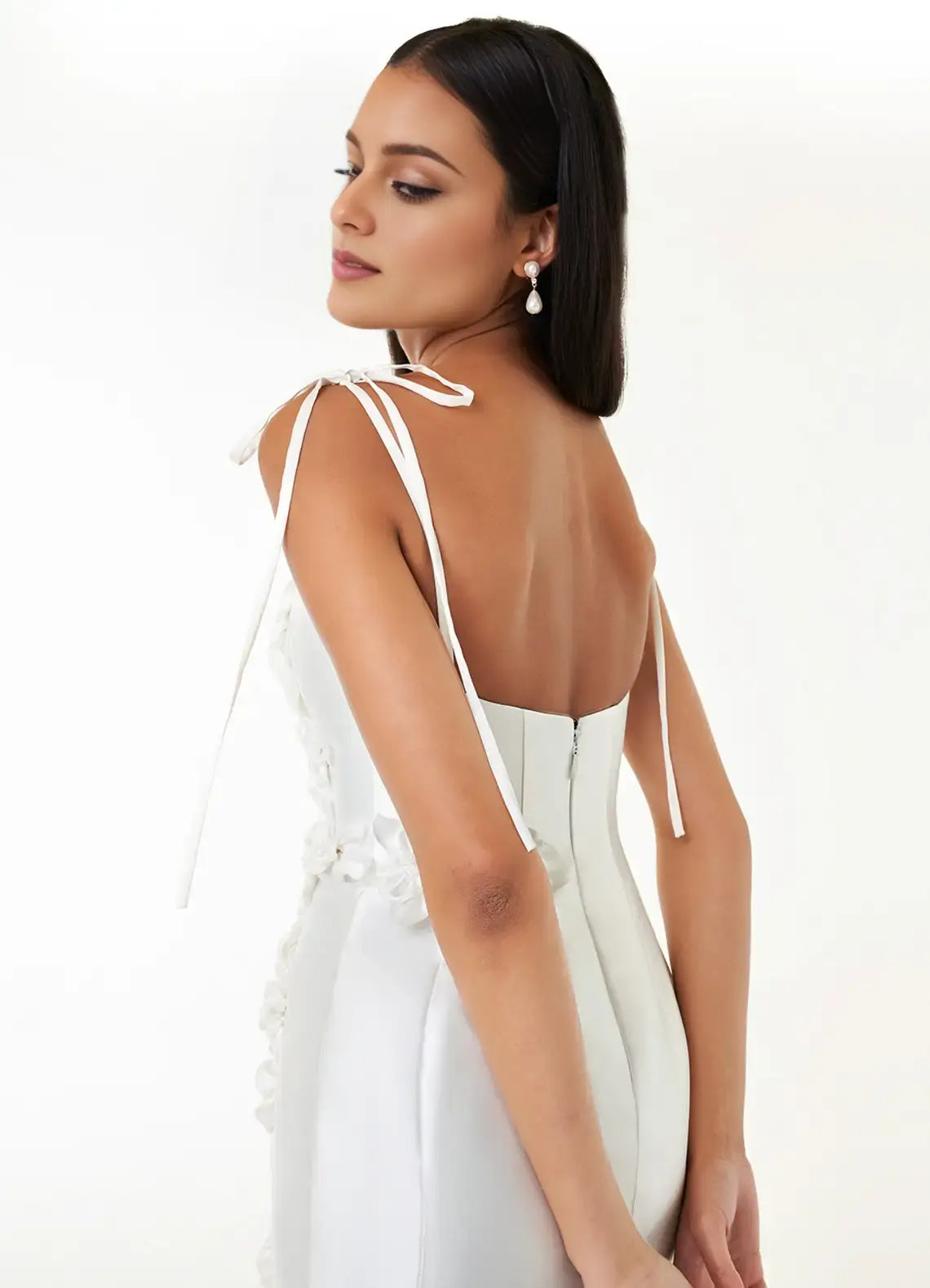 AABEI DRESS Formal Wear Dresses Short Prom Dress Fashion Sheath Scoop Neck Lace up Spaghetti Strap 3D Floral Exquisite Hot Sale Homecoming Dress