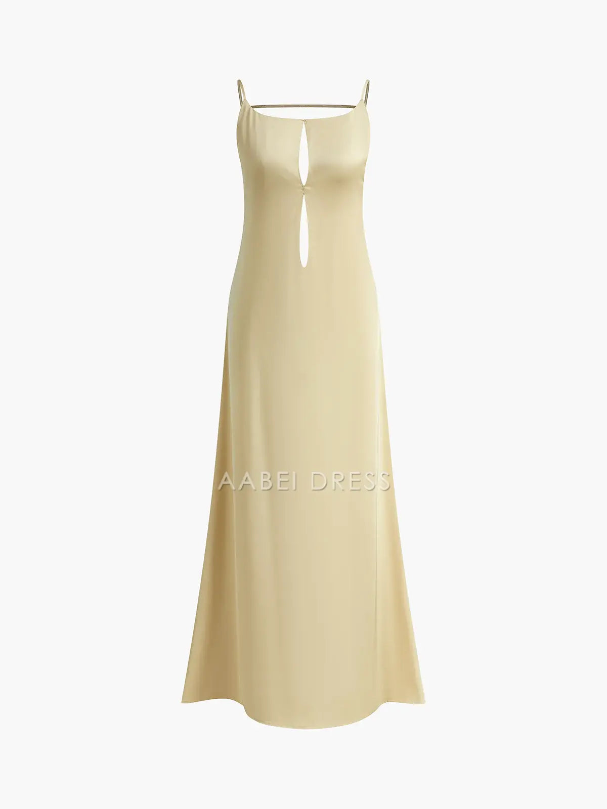 AABEI DRESS Formal Wear Dresses Straight Round Neck Hollow Out Backless Vacation Simple Long Dress Hot Sale Prom Dress