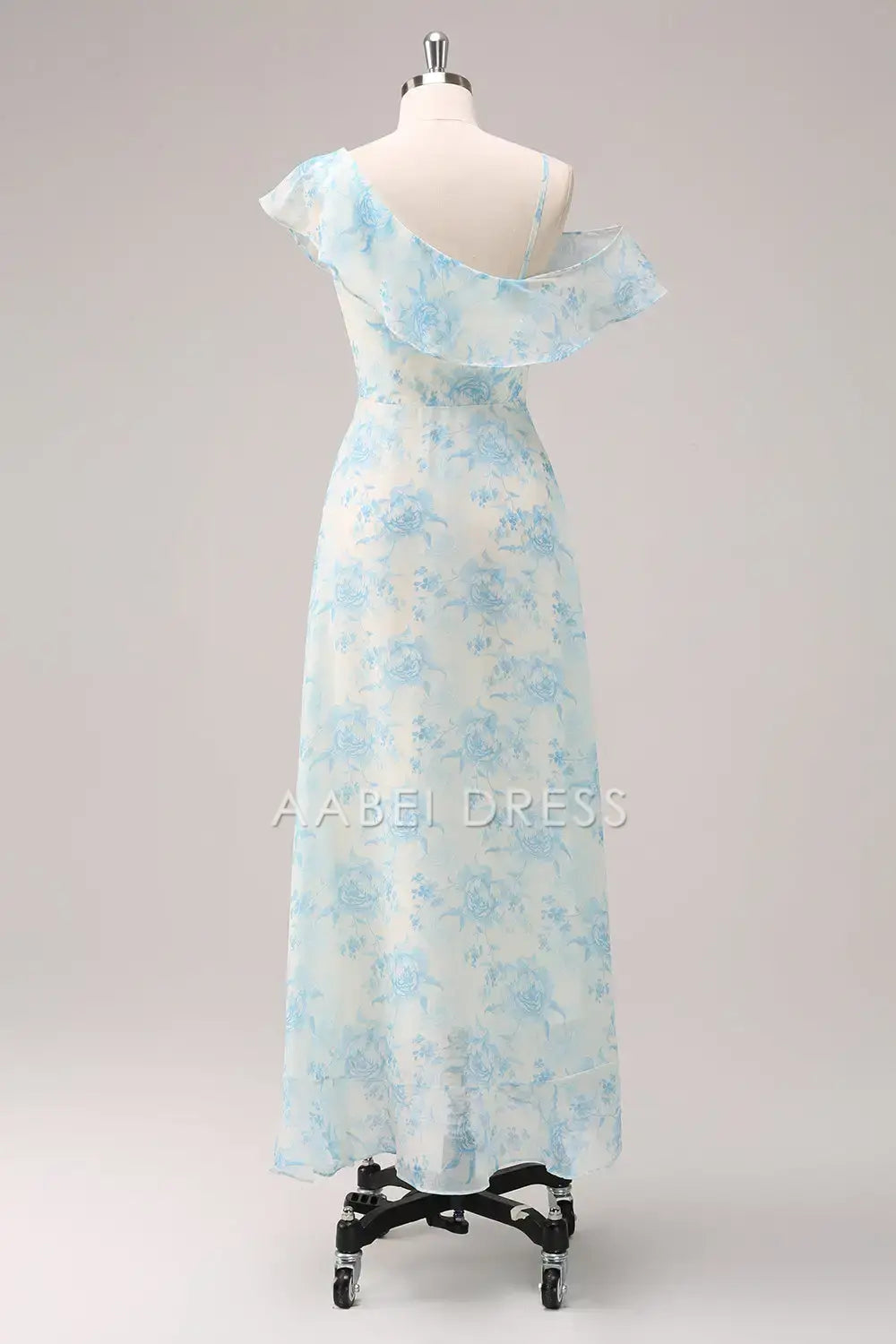 AABEI DRESS Formal Women's Dresses A-Line V Neck Ruched Printing Slit Elegant Prom Dress