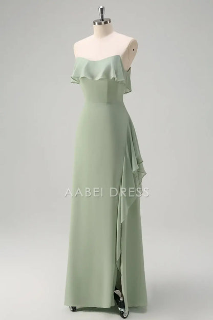 AABEI DRESS Formal Women's Dresses Sheath Off The Shoulder Sweetheart Ruched Backless Elegant Long Prom Dress