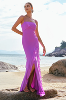 AABEI DRESS Formal Women's Dresses Sheath Spaghetti Straps Layering Ruffled Slit Exquisite Fashion Long Prom Dress