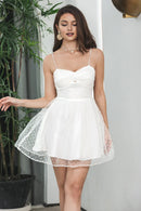 AABEI DRESS New Homecoming Dress Elegant A-Line Sweetheart Spaghetti Straps Backless Cute Short Graduation Dress