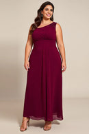 AABEI DRESS Wedding Guests Dresses A Line One Shoulder Beadwork Pleated Plus Size Dress Elegant Mother of the Bride Dress