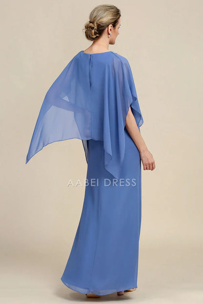 AABEI DRESS Wedding Guests Dresses Mom's Formal Dress A Line V Neck Sparkly Beaded Flutter Batwing Sleeves Exquisite Mother of the Bride Dress