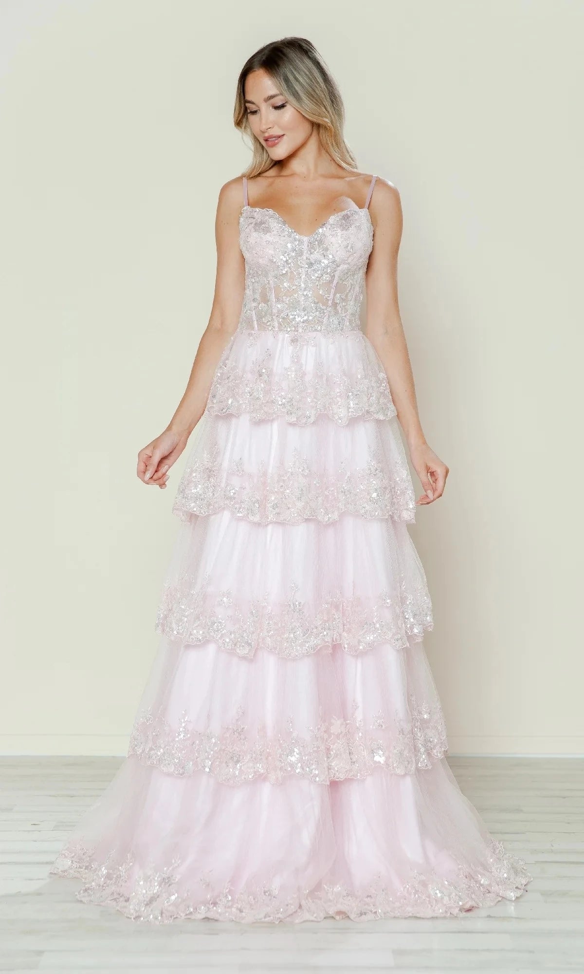 Artistic A-Line Sweetheart Spaghetti-Strap Open-Back Floor-Length Prom Dress