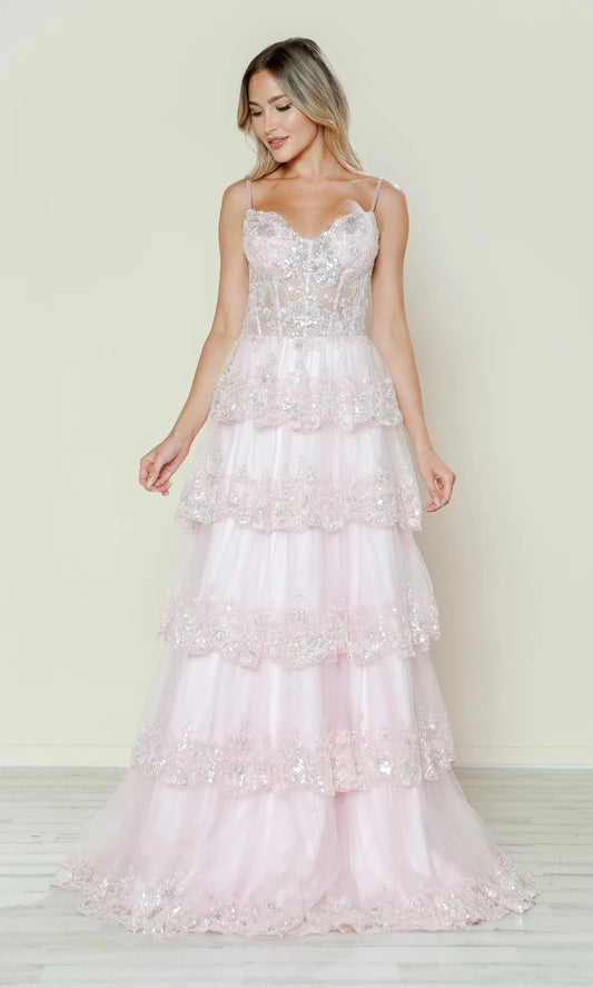Artistic A-Line Sweetheart Spaghetti-Strap Open-Back Floor-Length Prom Dress