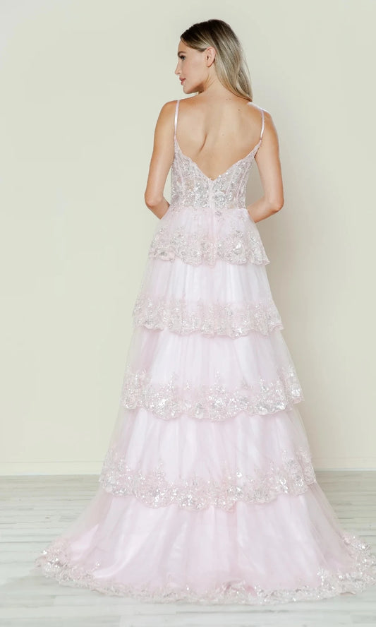 Artistic A-Line Sweetheart Spaghetti-Strap Open-Back Floor-Length Prom Dress