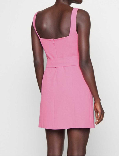 Chic Sheath Column Spaghetti Strap Vintage Party Short Mini Homecoming Dress.