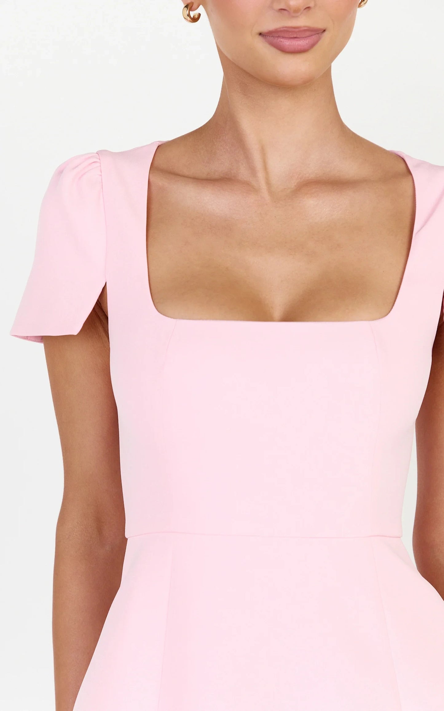 Chic A-Line Square Neck Puffed Short Sleeve Mini Homecoming Dress for Parties and Special Occasions