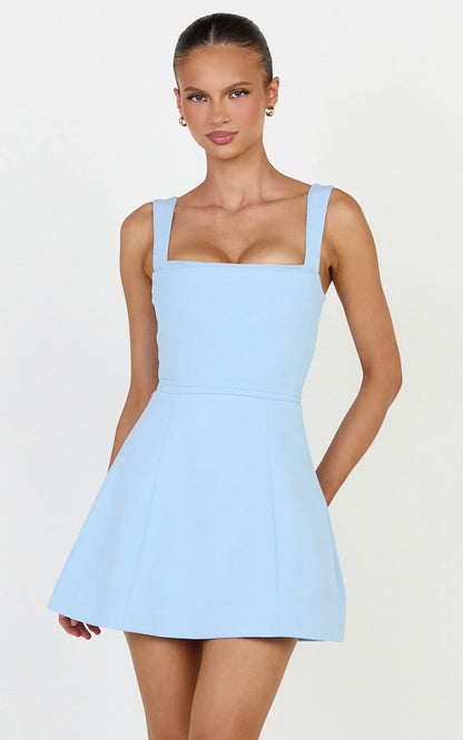 Chic A-Line Sweetheart Neck Wide Strap Sleeveless Scoop Back Mini Homecoming Dresses for Women