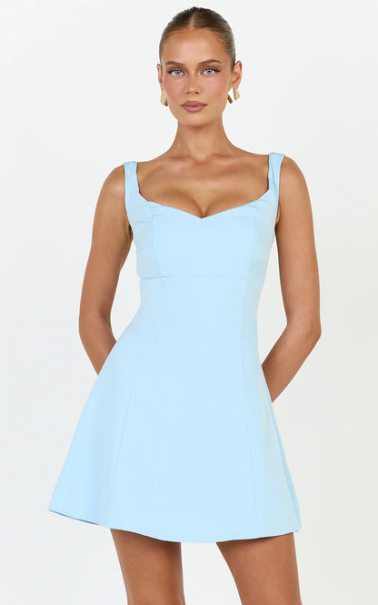 Chic A-Line Sweetheart Neck Wide Strap Sleeveless Scoop Back Mini Homecoming Dresses for Women